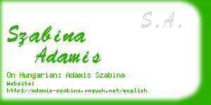 szabina adamis business card